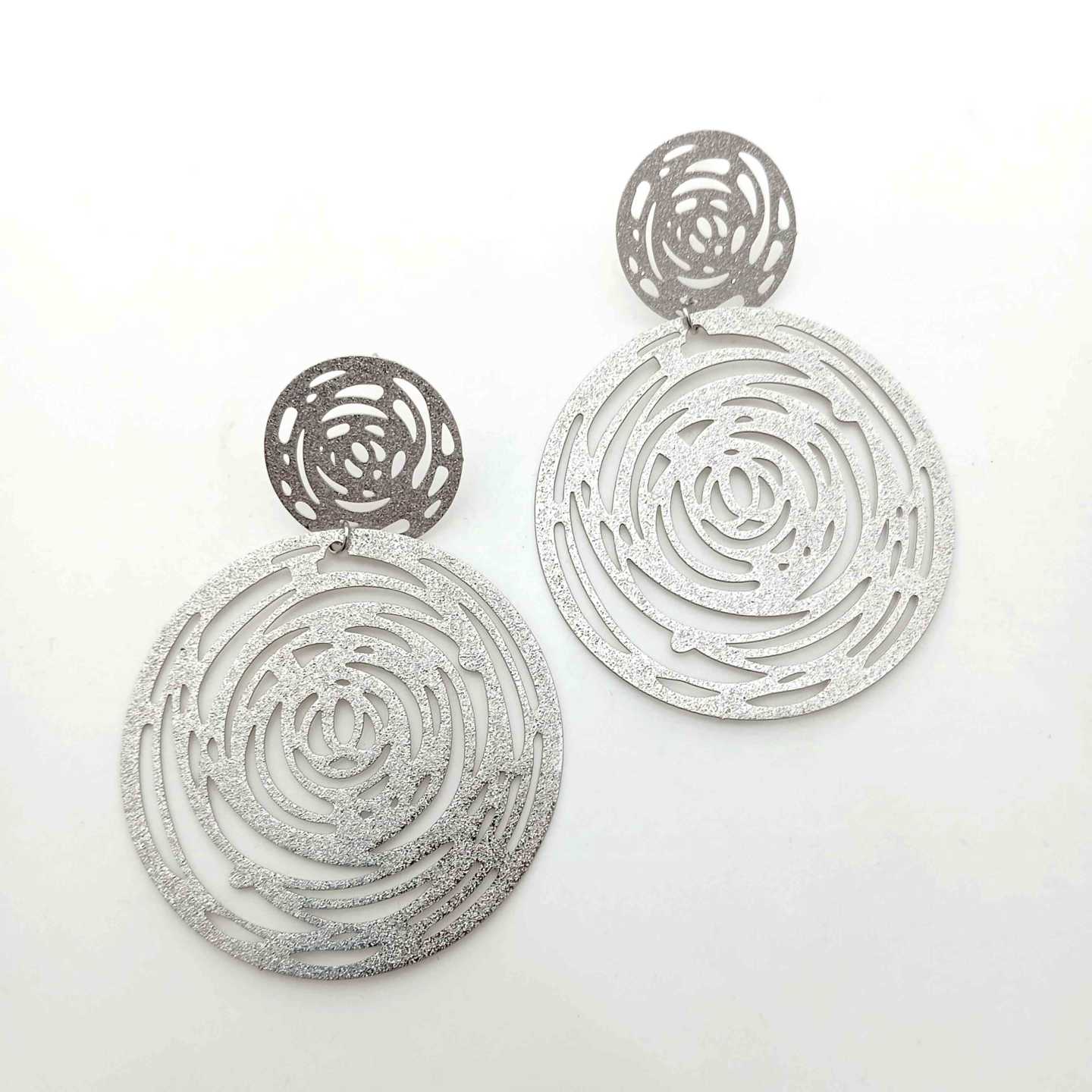 Aro Plateado Mandala Hueco Santinado