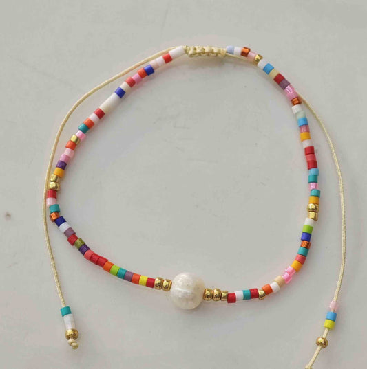 Pulsera Miyuki Colores Y Perla Rio