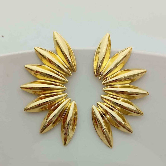 Aro Bañado en Oro Medio Pluma Grande