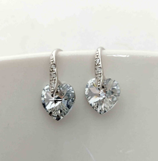 Aro Cancho Plata925 Circones Corazon Gris 10mm 