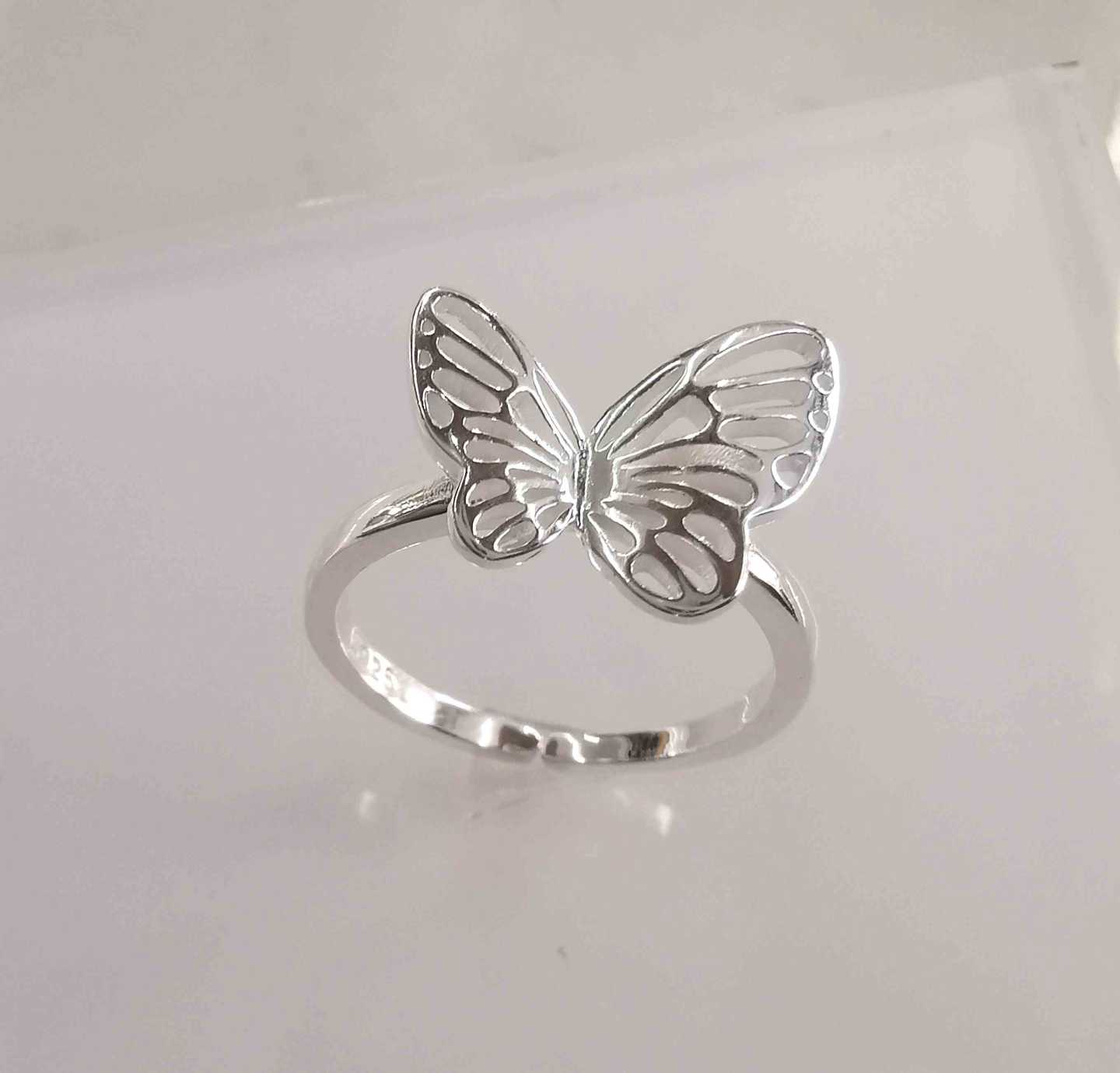 Anillo Plata925 Mariposa Ajustable