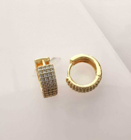 Aro Bañado en Oro 18k Argolla Ancho Circones