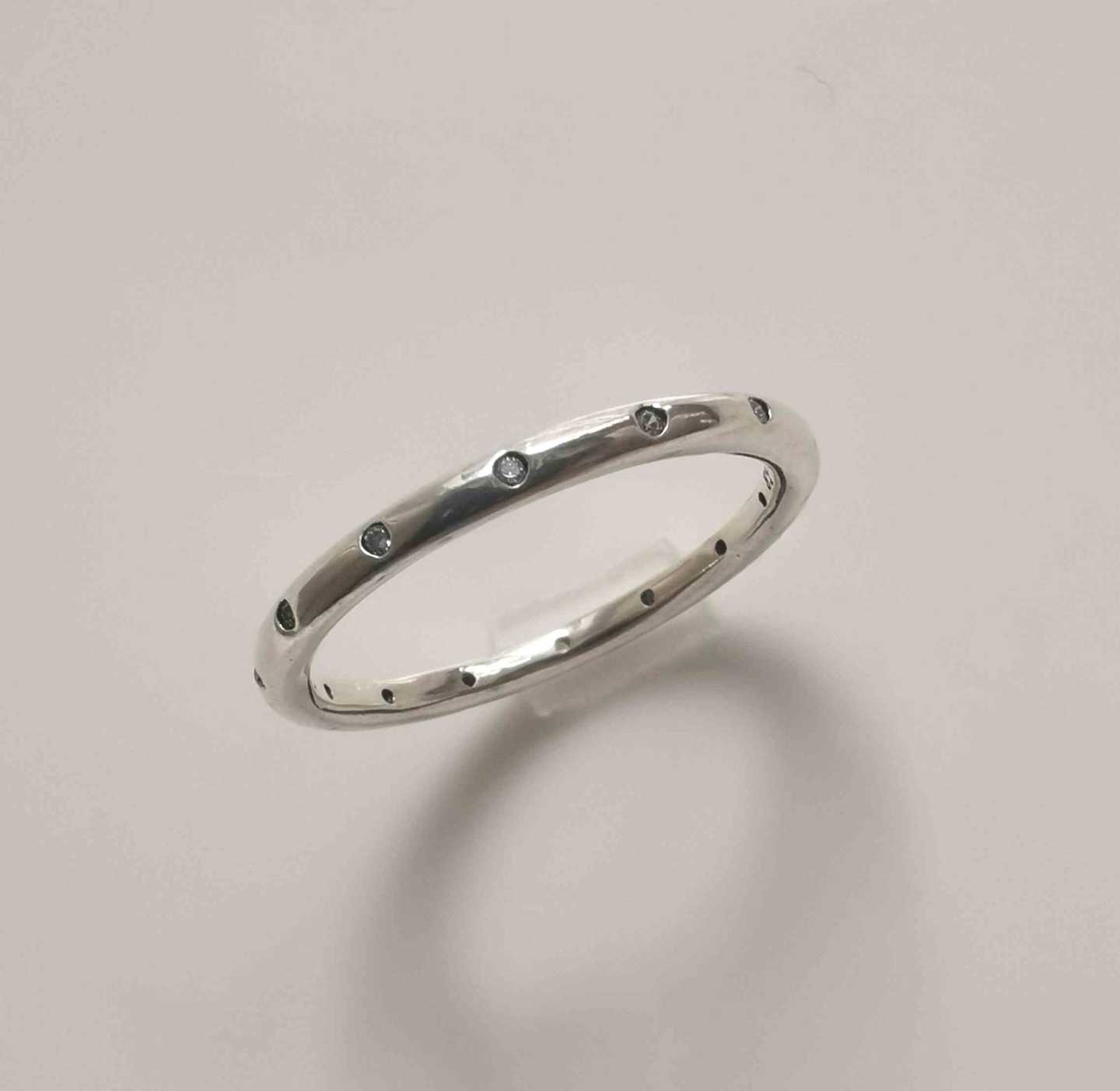 Anillo Plata925 Cintillo Cinfin 5 Circones Separados