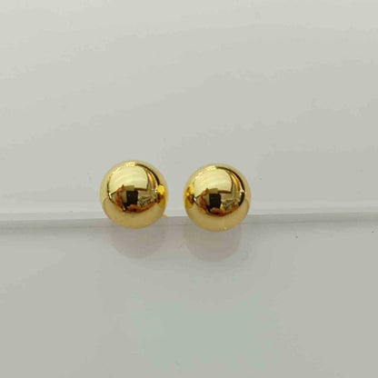 Aro Bañado en Oro 18K Pelota Lisa