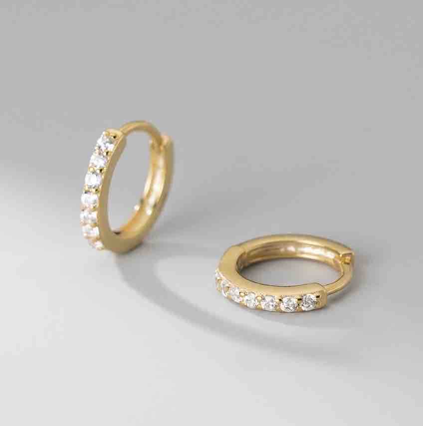 Aro Plata925 Bañado en Oro Argolla Circones 11mm