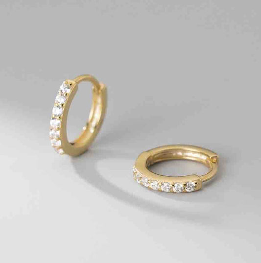 Aro Plata925 Bañado en Oro Argolla Circones 11mm