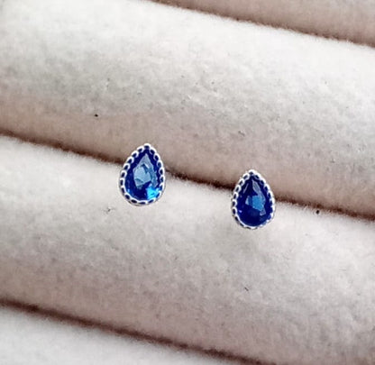 Aro Plata925 Cotita  Circones Azul 