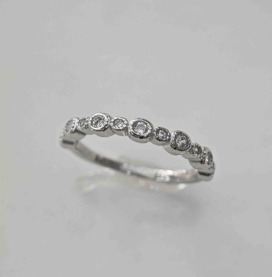Anillo plata925 medio circulo sintillo circones
