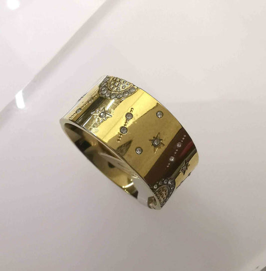 Anillo Acero inoxidable Acero Dorado Circones Entre