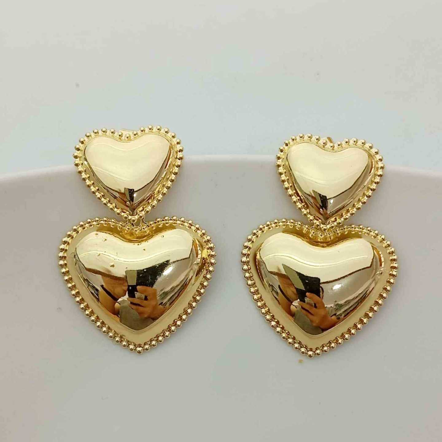 Aro Bañado en Oro Corazon Pelotias en Lado