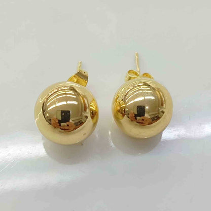 Aro Bañado en Oro 18K Pelota Lisa